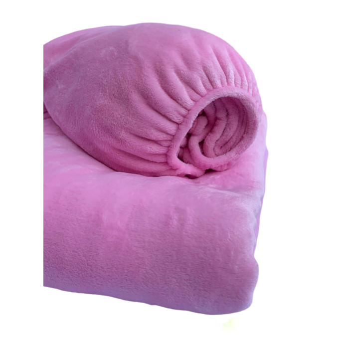 Набір плед і чохол плюшевий, багаторазовий для кушетки, колір: ніжно розовий для масажу