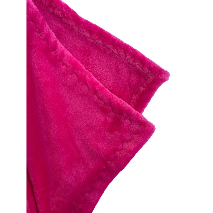 Плюшевий набір: чохол, плед і подушка ''Підкова'' на кушетку косметологічну, колір: малиновий для масажу