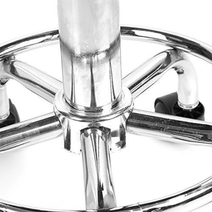 Стілець табурет для майстра зі спинкою на колесах з регулюванням висоти, білий колір, у сферу краси та масажу