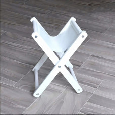 Підставка для сумки. Складна, підлогова, біла  для перукарні, салонів краси, студій, в  манікюрні та педикюрні кабінети, офіси