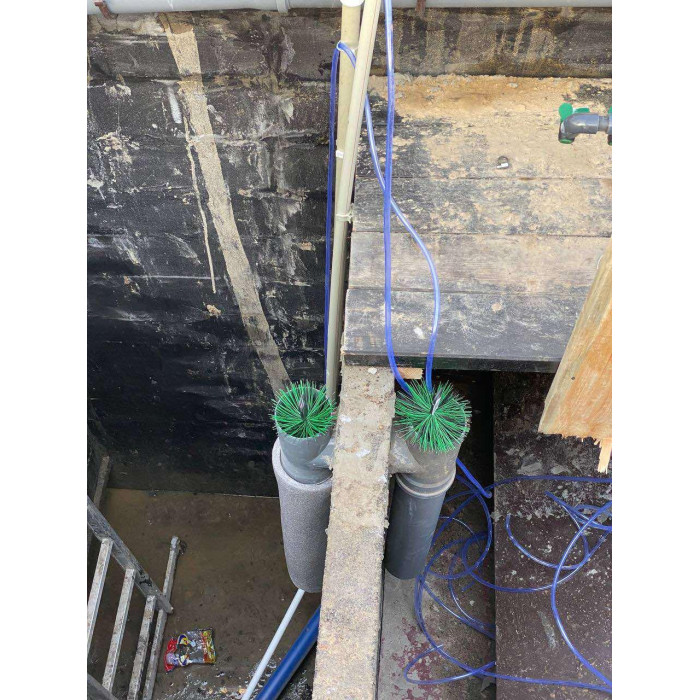 Фільтр з трійником для септика біологічної та механічного очищення фекальних стоків, каналізації