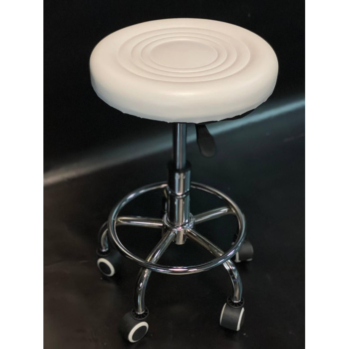 Комплект 3 в 1 Стандарт білий: Кушетка косметологічна , Стілець без спинки, Етажерка для майстра, масажу