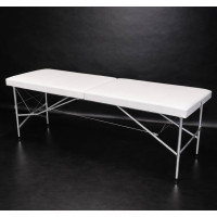 Кушетка косметологічна автомат "Економ" - біла, для краси, нарощування вій, шугарингу, масажу