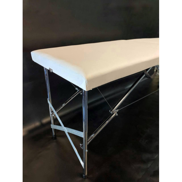 Кушетка косметологічна автомат "Економ" - біла, для краси, нарощування вій, шугарингу, масажу