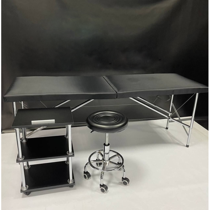 Стартовий комплект Стандарт: Кушетка косметологічна Еко-шкіра, Стілець без спинки, Етажерка для майстра, масажу