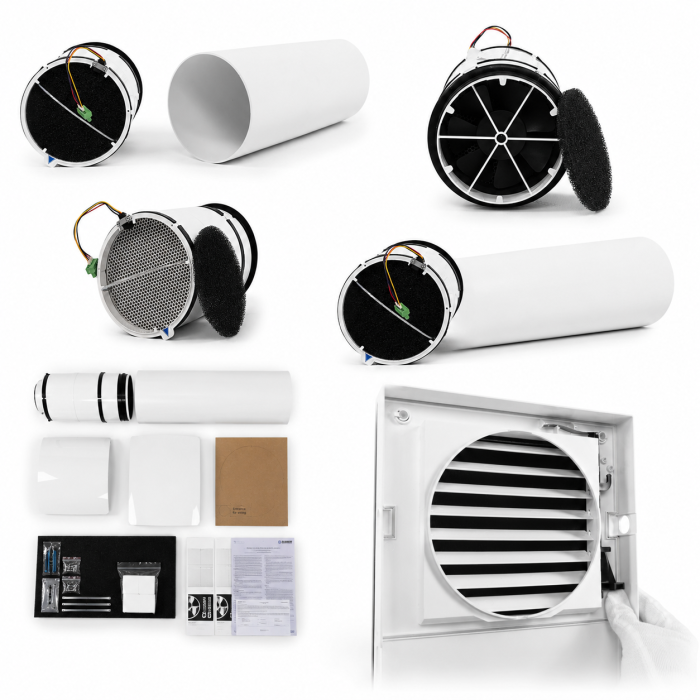 Рекуператор Blauberg Vento Expert A50-1 S10 W V.2 Wi-Fi, до 50 м³/год, рекуперація тепла 93%, датчик вологості, для квартири та будинку