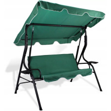 Садова гойдалка на 3 місця, 260 кг, з дахом і матрацом, антиковзна для саду та тераси