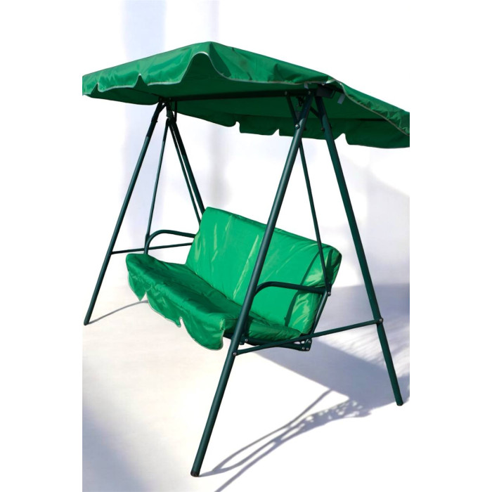 Садова гойдалка на 3 місця, 260 кг, з дахом і матрацом, антиковзна для саду та тераси
