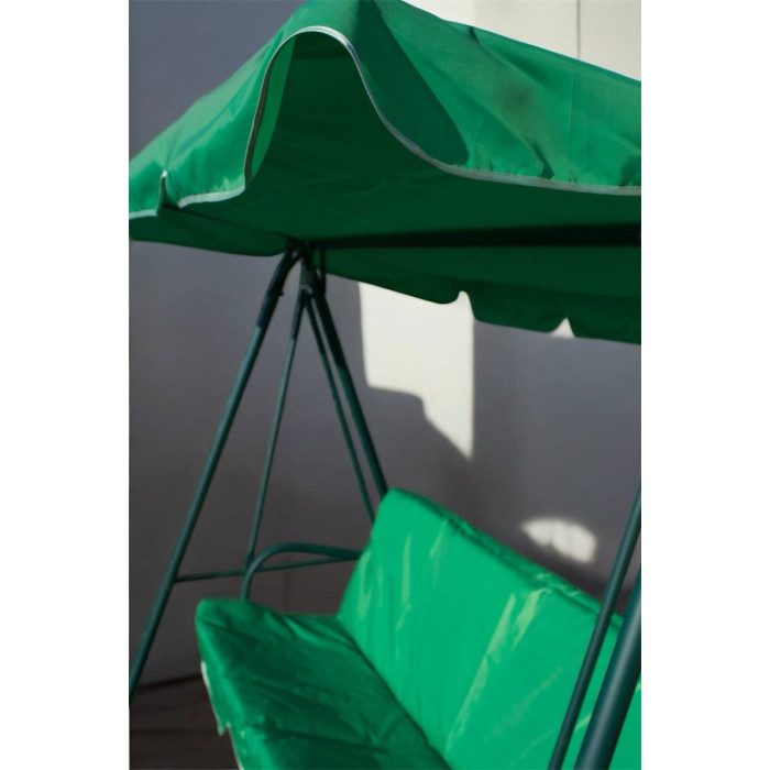 Садова гойдалка на 3 місця, 260 кг, з дахом і матрацом, антиковзна для саду та тераси