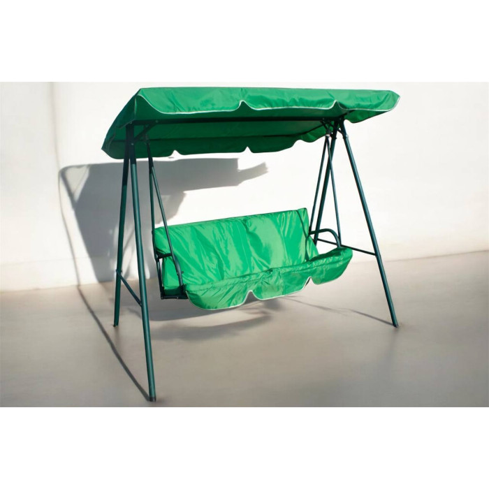 Садова гойдалка на 3 місця, 260 кг, з дахом і матрацом, антиковзна для саду та тераси