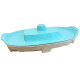 Дитяча пісочниця у формі "Корабля" з кришкою, пластикова, велика для дітей, бірюзово-сіра