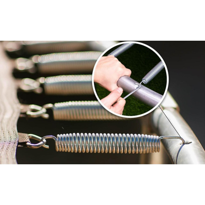 Прямокутний батут WellActive ,  із захисною сіткою, 366×244 см, спортивний батут для дорослих та дітей