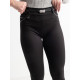 Штани жіночі підліткові стрейчові з поясом офісні, лосини в діловому стилі, чорний колір, 118-146 р.