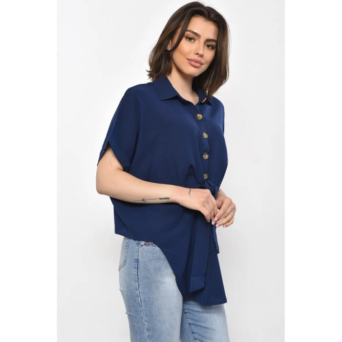 Жіноча блузка на ґудзиках та зав'язці, вільного крою футболка, великих розмірів, різні кольори, S-XL