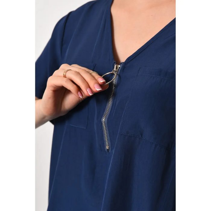 Жіноча блузка з замком, стильна вільного крою футболка, великих розмірів, різні кольори, ХL-3XL