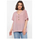 Жіноча блузка з трьома фальш-гудзиками, стильна вільного крою футболка, різні кольори