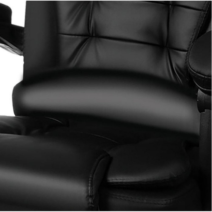 Офісне крісло Boss 23286 VIP з підніжкою, комп'ютерне крісло для дому та офісу, ергономічне, чорне, з підлокітниками і регулюванням висоти