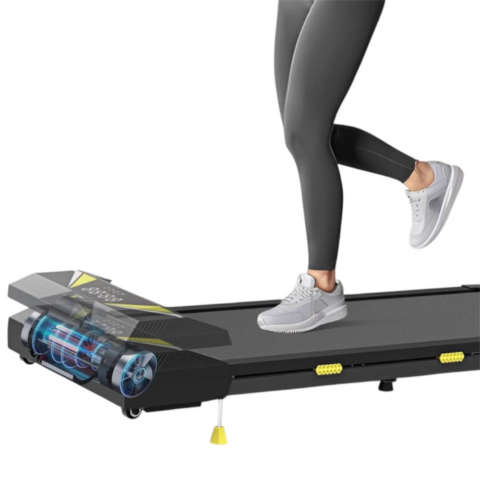Бігова доріжка Freepi F1, 550 W, 0.75 HP, 6 км/год, безшумна з нахилом і пультом, до 130 кг, компактна для дому