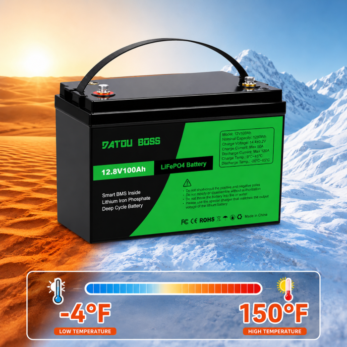 Акумулятор Datou Boss 12.8V 100Ah, BMS 100A, LiFePO4 для інвертора, сонячної електростанції, UPS (ДБЖ) та резервного живлення
