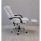 Офісне крісло BOSS Comfort з підставкою та масажем, до 130 кг, комп’ютерне, спинка 90–155°, для дому, офісу, світло-сірий
