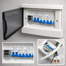 Щит для інвертора Neomax з АВР 63A та реле напруги | Електрощит навісний накладний для резервного живлення