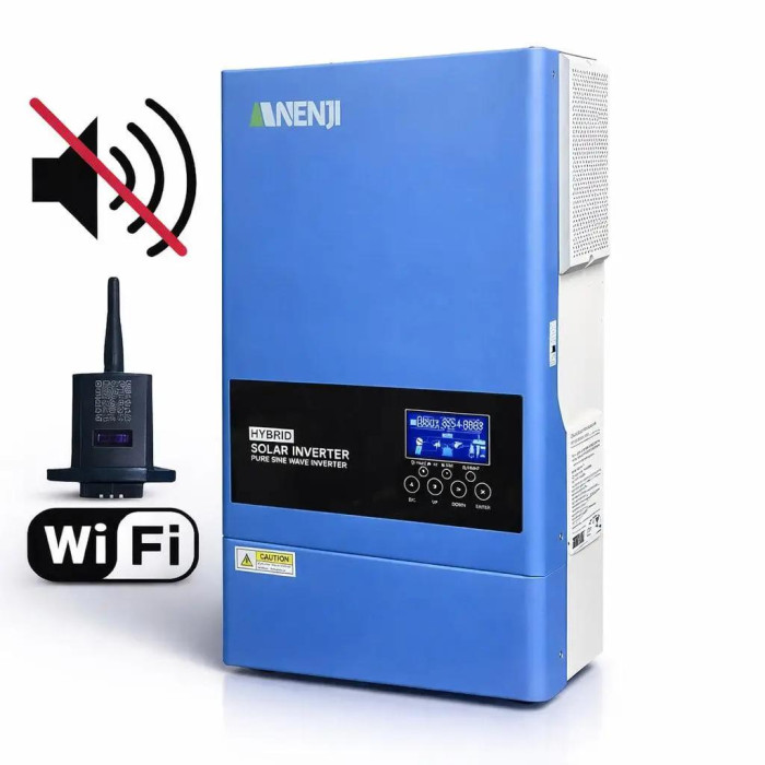 6.2+5,12 кВт: гібридний інвертор Anenji, 48 В. Wi-Fi + 5,12 кВт акумулятор Humsienk LiFePO4 48В 100А, ДБЖ, резервне живлення
