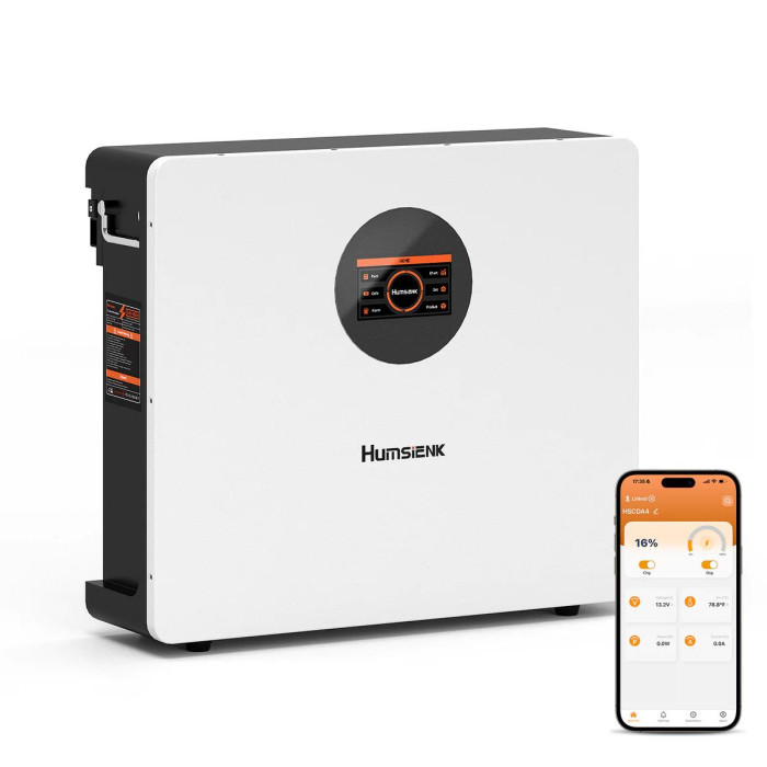 6.2+5,12 кВт: гібридний інвертор Anenji, 48 В. Wi-Fi + 5,12 кВт акумулятор Humsienk LiFePO4 48В 100А, ДБЖ, резервне живлення