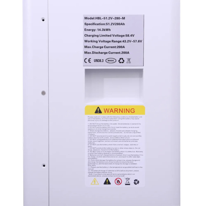 6.2 кВт Гібридний інвертор Anern, 48 В, з Wi-Fi + акумулятор Daxtromn LiFePO4 280 А 14.3 кВт, комплект ДБЖ