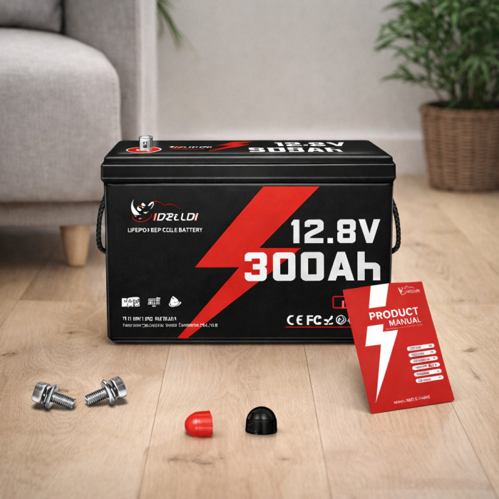 Акумулятор LiFePO4 Idzlldi 12V 300Ah (3.84 кВт·год) BMS 100A + Силові кабелі в подарунок