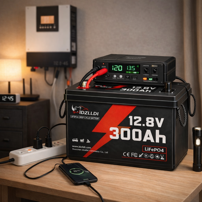 Акумулятор LiFePO4 Idzlldi 12V 300Ah (3.84 кВт·год) BMS 100A + Силові кабелі в подарунок
