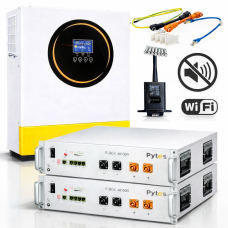 11 кВт+10.24 кВт гібридний інвертор Anenji 48 В, з Wi-Fi + 2× Pytes E-BOX-48100R 10.24 кВт·год LiFePO₄, комплект ДБЖ