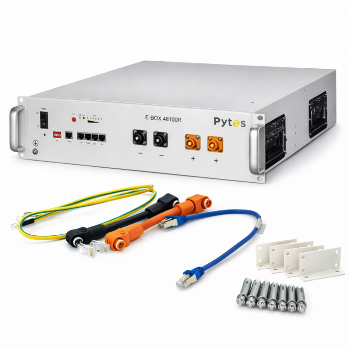 11 кВт+10.24 кВт гібридний інвертор Anenji 48 В, з Wi-Fi + 2× Pytes E-BOX-48100R 10.24 кВт·год LiFePO₄, комплект ДБЖ