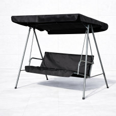 Садова качеля з навісом і матрацом , 3-місна, 260 кг, гойдалка для дачі саду, відпочинку у дворі