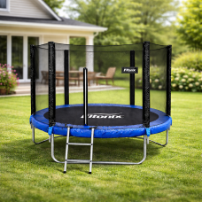 Садовий батут Fitonix 183 см 6 футів до 100 кг з сіткою безпеки та драбиною, для активного відпочинку