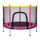 Батут дитячий Fitonix SafeJump 140 см із сіткою безпеки та 6 ніжками, рожевий, міцний батут для активних ігор дітей