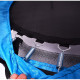 Батут дитячий Fitonix SafeJump 140 см із сіткою безпеки та 6 ніжками, синій, міцний батут для активних ігор дітей