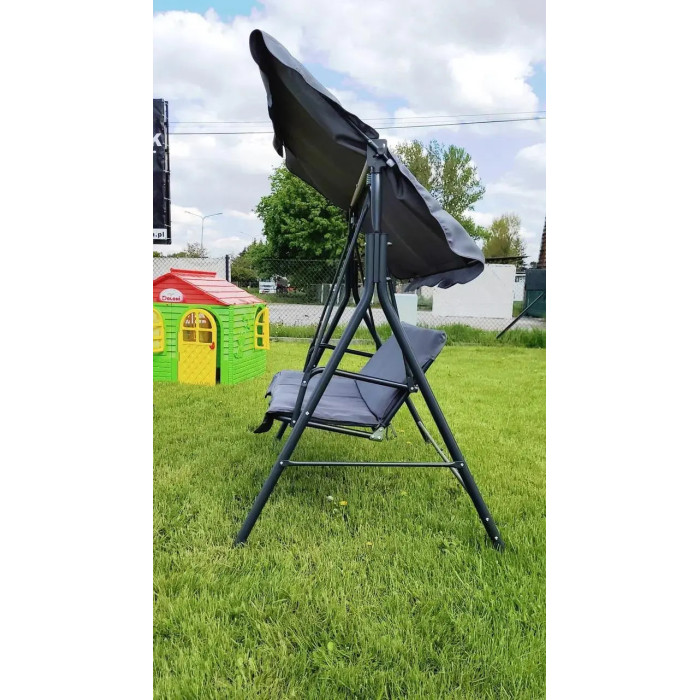 Садова гойдалка 3-місна з матрацом+подушечки декоративні 2 шт, гойдалка для саду/дачі, до 260 кг