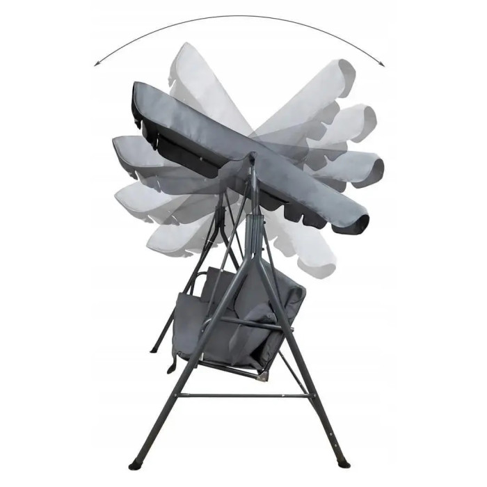 Садова гойдалка 3-місна з матрацом+подушечки декоративні 2 шт, гойдалка для саду/дачі, до 260 кг