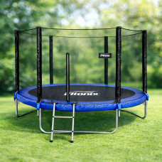 Батут посилений Fitonix 252 см до 120 кг захисна сітка + драбинка, 8 футів (д.О)