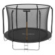 Батут із внутрішньою захисною сіткою 252 см (8FT) чорний, садовий до 100 кг, чорний дитячий зі сходами