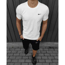 Чоловічий костюм (футболка, шорти), білий, XL