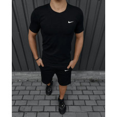 Чоловічий костюм (футболка, шорти), 3XL, чорний