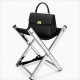 Складна підставка для сумки підлогова чорна BAG STAND Premium Oxford 600D для салону краси, перукарні, манікюру та офісу