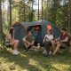 Туристичний намет Pro Camp Haki 405х215х170 см: великий сімейний намет для кемпінгу, 4-місний, водонепроникний, з тамбуром