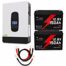 Комплект Daxtromn 4.2 кВт + 2 акумулятор Idzlldi 12.8В 150A Idzlldi, безшумний з Wi-Fi, резервне живлення для дому, офісу, котла