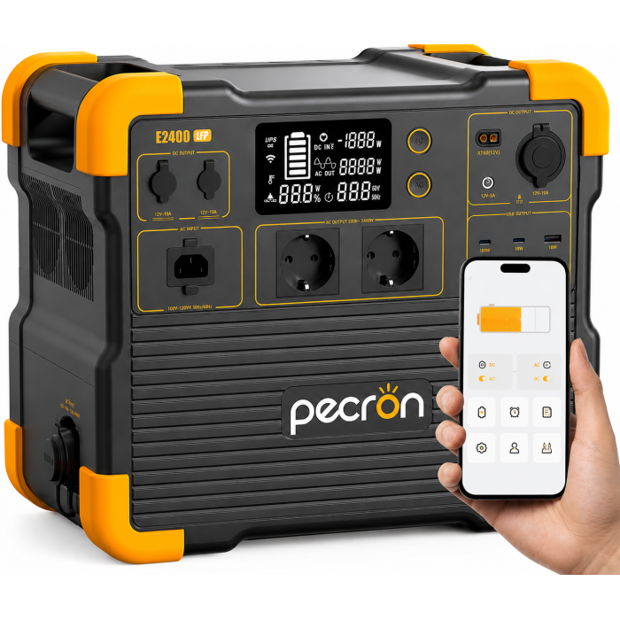 Зарядна станція Pecron 4000/2400 Вт 2048Wh LiFePO4, UPS, Wi-Fi, швидка зарядка 1.5 год