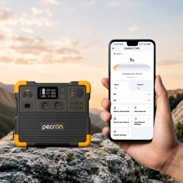 Зарядна станція Pecron 4000/2400 Вт 2048Wh LiFePO4, UPS, Wi-Fi, швидка зарядка 1.5 год