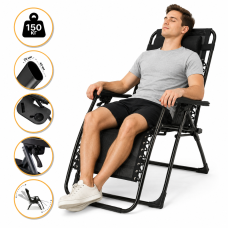 Розкладне крісло-шезлонг Zero Gravity Premium до 150 кг 