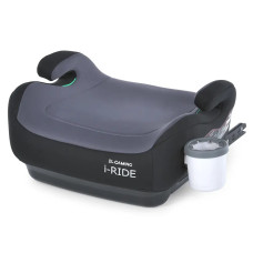 Автокрісло-бустер EL Camino i-RIDE ME 1147 Stone Black i-Size R129, ISOFIX, 125–150 см, для дітей 22–36 кг, з підсклянником