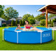 Каркасний басейн Intex Metal Frame Pool 244×51 см, круглий басейн 1828 л для дітей та сім'ї, басейн для дачі та двору